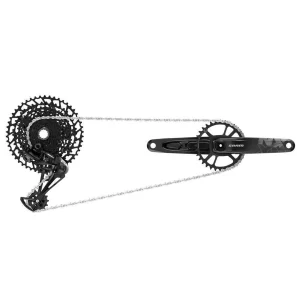 SRAM NX Eagle DUB Groupset (Přehazovačka, Páčkové Řazení včetně objímky, Kliky DUB 12s 175 s DM 32t X-SYNC Převodníkem, Řetěz 126 článků 12s, Kazeta PG-1230 11-50 zubů, Měrka vzdálenosti přehazovačky od kazety)