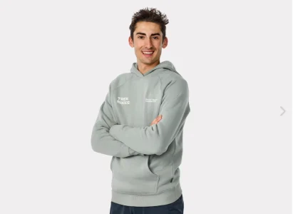 Trek mikina s kapucí a logem Trek vpravo sage grey šedá