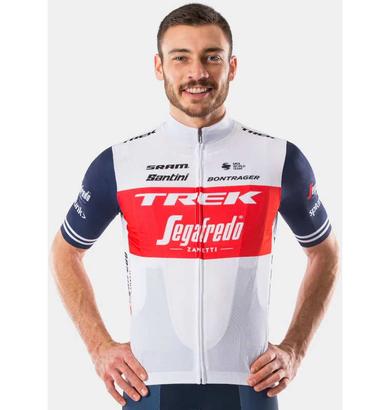 Santini dres Trek Segafredo bílá/modrá