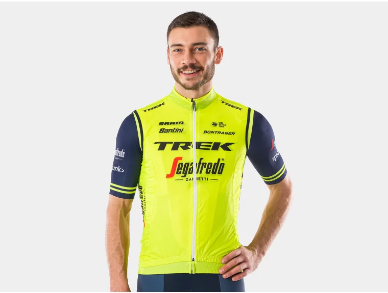Santini vesta Trek Segafredo Windshell žlutá